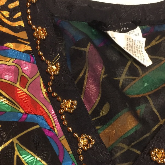 Vintage 80’s Diane Tres Georgette dress w/ matching scarf- women’s - Picture 11 of 13